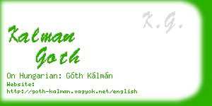 kalman goth business card